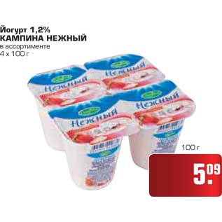 Акция - Йогурт 1,2% КАМПИНА НЕЖНЫЙ