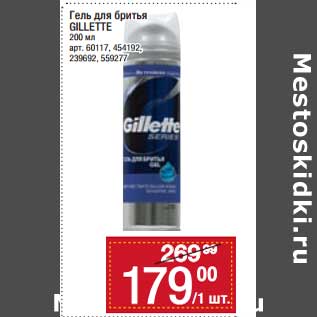 Акция - Гель для бритья Gillette