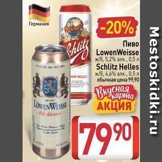 Акция - Пиво LowenWeisse