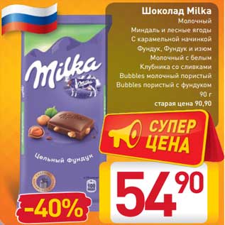 Акция - Шоколад Milka