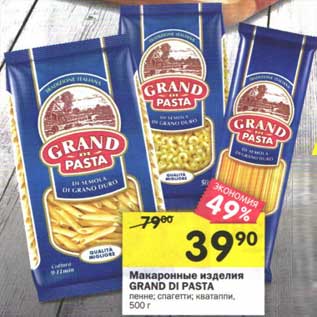 Акция - Макаронные изделия Grand Di Pasta