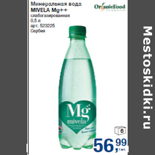 Акция - Минеральная вода MIVELA Mg++ Сербия