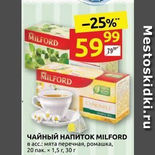 Акция - ЧАЙНЫЙ НАПИТОК МILFORD