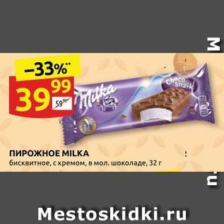 Акция - ПИРОЖНОЕ МILKА