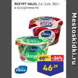 Магазин:Лента супермаркет,Скидка:ЙОГУРТ VALIO, 2,6-3,4%, 180 г,
в ассортименте