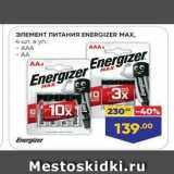 Лента Акции - ЭЛЕМЕНТ ПИТАНИЯ ENERGIZER MAX