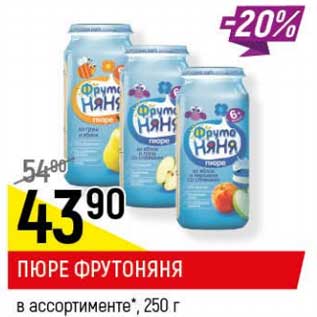 Акция - Пюре ФрутоНяня