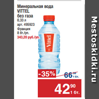 Акция - Минеральная вода VITTEL