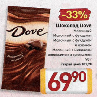 Акция - Шоколад Dove