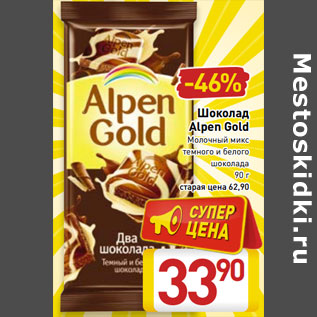 Акция - Шоколад Alpen Gold