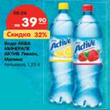 Магазин:Карусель,Скидка:Вода Аква Минерале Актив Лимон, Малина питьевая