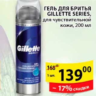 Акция - Гель для бритья Gillette Series