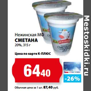 Акция - Нежинская МФ СМЕТАНА 20%