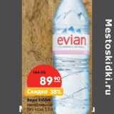 Магазин:Карусель,Скидка:Вода Evian минеральная без газа 