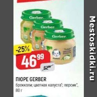 Акция - ПЮРЕ GERBER