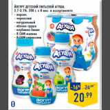 Магазин:Лента,Скидка:Йогурт детский питьевой агуша,
2,7-3,1%, 200 г, с 8 мес. в ассортименте:
- персик
- чернослив
- натуральный
- яблоко-груша
- клубника-банан
- Я САМ малина
- Я САМ чернослив