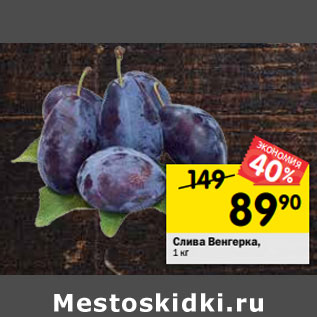 Акция - Слива Венгерка