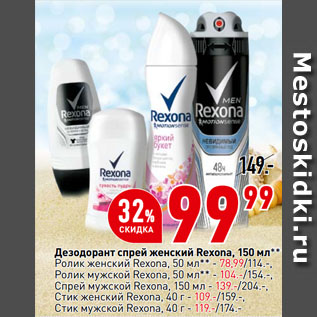 Акция - Дезодорант спрей женский Rexona