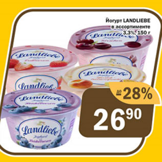 Акция - Йогурт Landliebe 3,3%