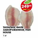 Магазин:Пятёрочка,Скидка:ТИЛАПИЯ, ФИЛЕ ЗАМОРОЖЕННОЕ, FISH HOUSE