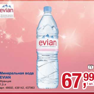 Акция - Минеральная вода Evian