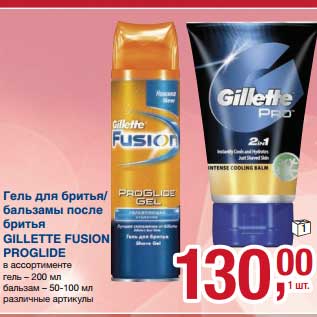 Акция - Гель для бритья/бальзамы после бритья Gillette Fusion Proglide