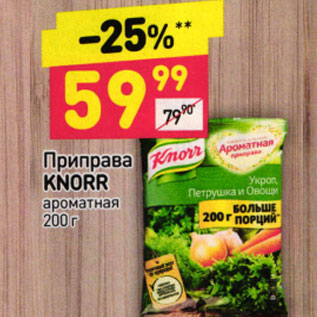 Акция - ПРИПРАВА KNORR АРОМАТНАЯ