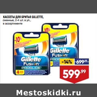 Акция - Кассеты для бритья Gillette