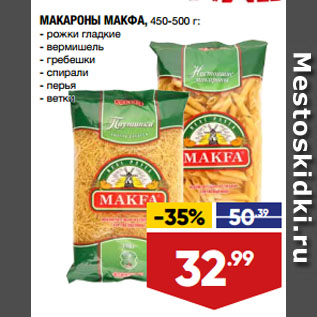 Акция - МАКАРОНЫ МАКФА