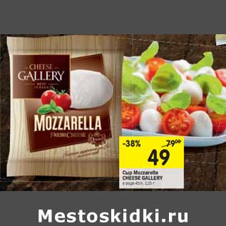 Акция - Сыр Mozzarella Cheese Gallery в воде 45%