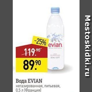 Акция - Вода EVIAN