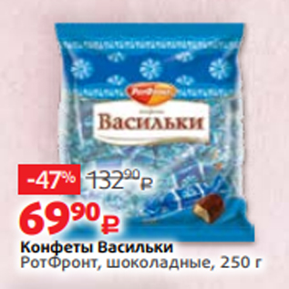 Акция - Конфеты Васильки РотФронт, шоколадные, 250 г