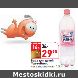 Акция - Вода для детей ФрутоНяня,