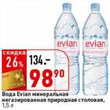 Магазин:Окей супермаркет,Скидка:Вода Evian минеральная негазированная природная столовая 