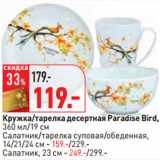 Кружка/тарелка десертная Paradise Bird,
