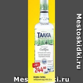 Акция - ВОДКА ТАЛКА