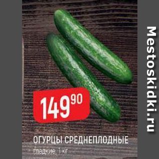 Акция - ОГУРЦЫ СРЕДНЕПЛОДНЫЕ