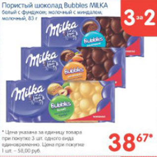 Акция - ПОРИСТЫЙ ШОКОЛАД MILKA