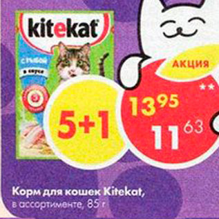 Акция - Корм для кошек Kitekat