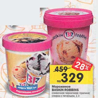 Акция - Мороженое Baskin Robbins