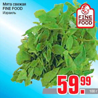 Акция - Мята свежая FINE FOOD Израиль