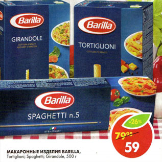 Акция - Макаронные изделия Barilla