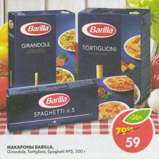 Акция - Макаронные изделия Barilla