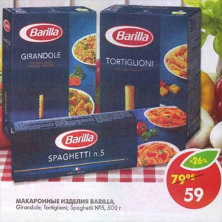 Акция - Макаронные изделия Barilla