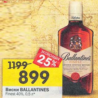 Акция - Виски Ballantines Finest 40%