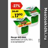 Магазин:Карусель,Скидка:Йогурт BIO-MAX

молочный, 2,5-2,6%