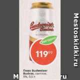Магазин:Пятёрочка,Скидка:Пиво Budweister Budvar 5%