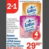 Магазин:Перекрёсток,Скидка:Туалетная бумага Lotus Aroma 