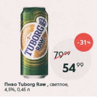 Акция - Пиво Tuborg Raw