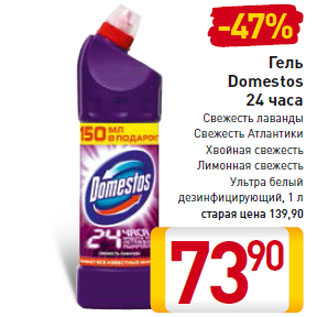 Акция - Гель Domestos 24 часа